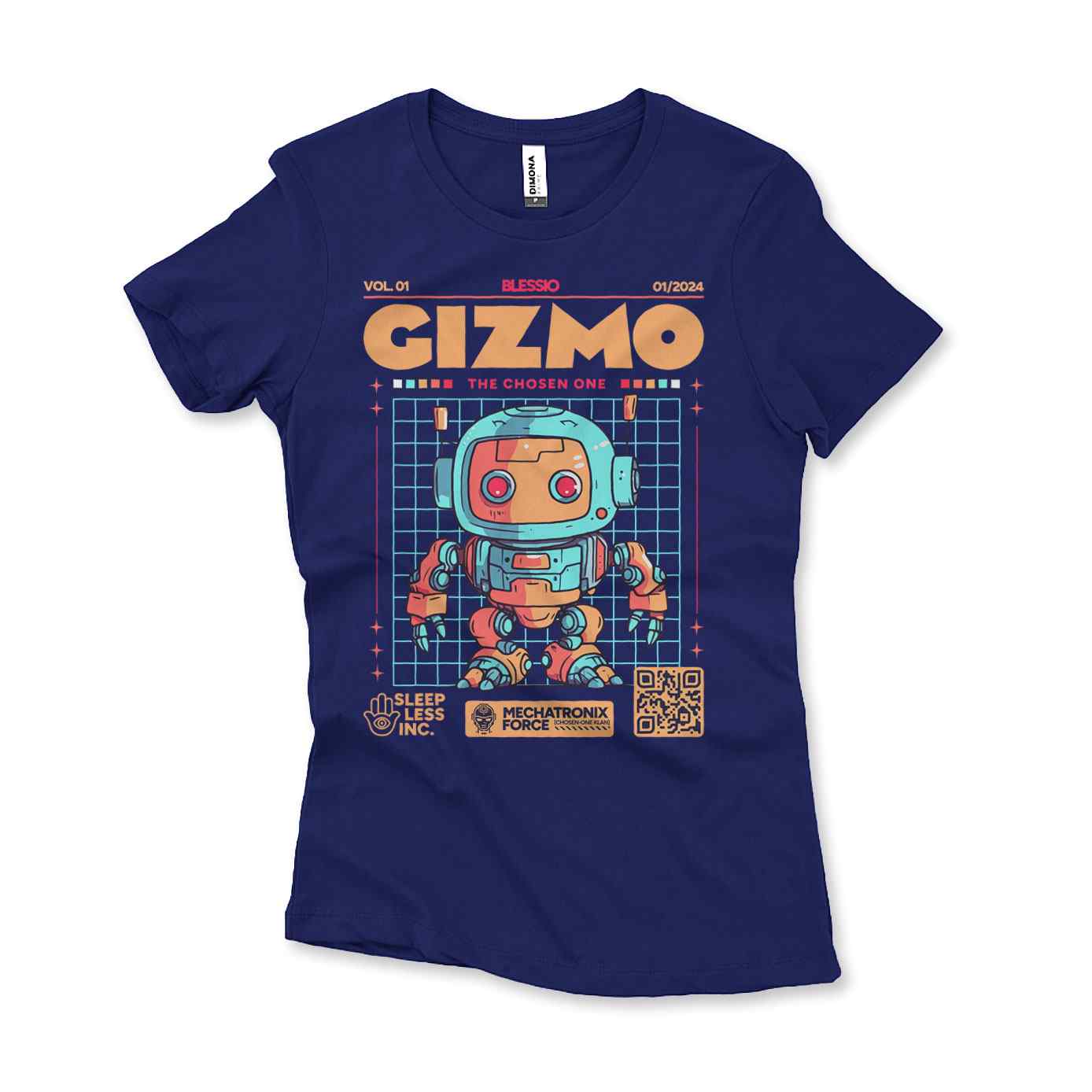 Baby Long Gizmo azul marinho