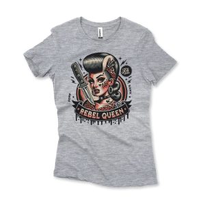 Baby Long Rebel Queen Cinza Mescla