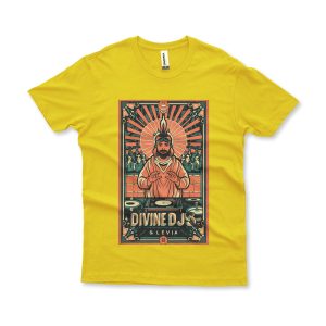 Camiseta Estonada Divine DJS amarelo canário