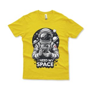 Camiseta Estonada I Need My Space amarelo canário