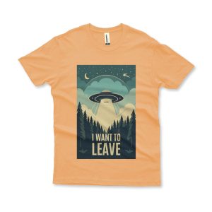 Camiseta Estonada I Want to Leave laranja