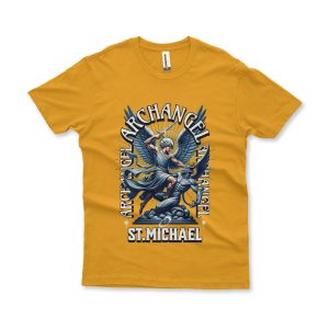 Camiseta Archangel St. Michael amarelo ouro