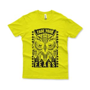 Camiseta Face Your Fears amarelo canário