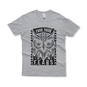 Camiseta Face Your Fears cinza mescla