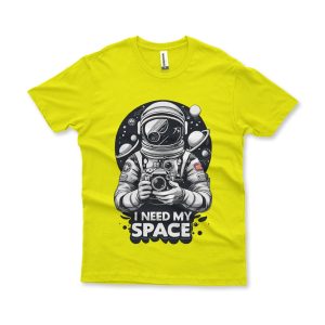 Camiseta I Need My Space amarelo canário