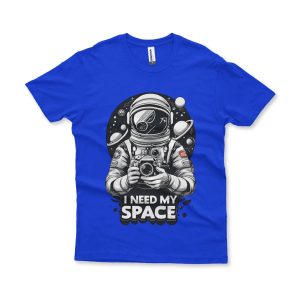 Camiseta I Need My Space azul royal