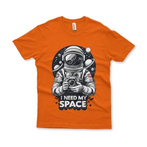 Camiseta I Need My Space laranja