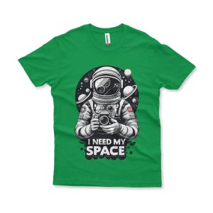 Camiseta I Need My Space verde bandeira