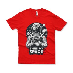 Camiseta I Need My Space vermelho