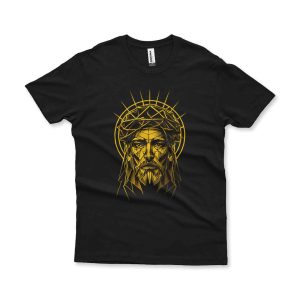 Camiseta Plus Size Geometric Jesus preto