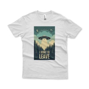 Camiseta Plus Size I Want to Leave branco