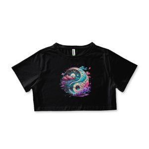 Cropped Yin & Yang preto