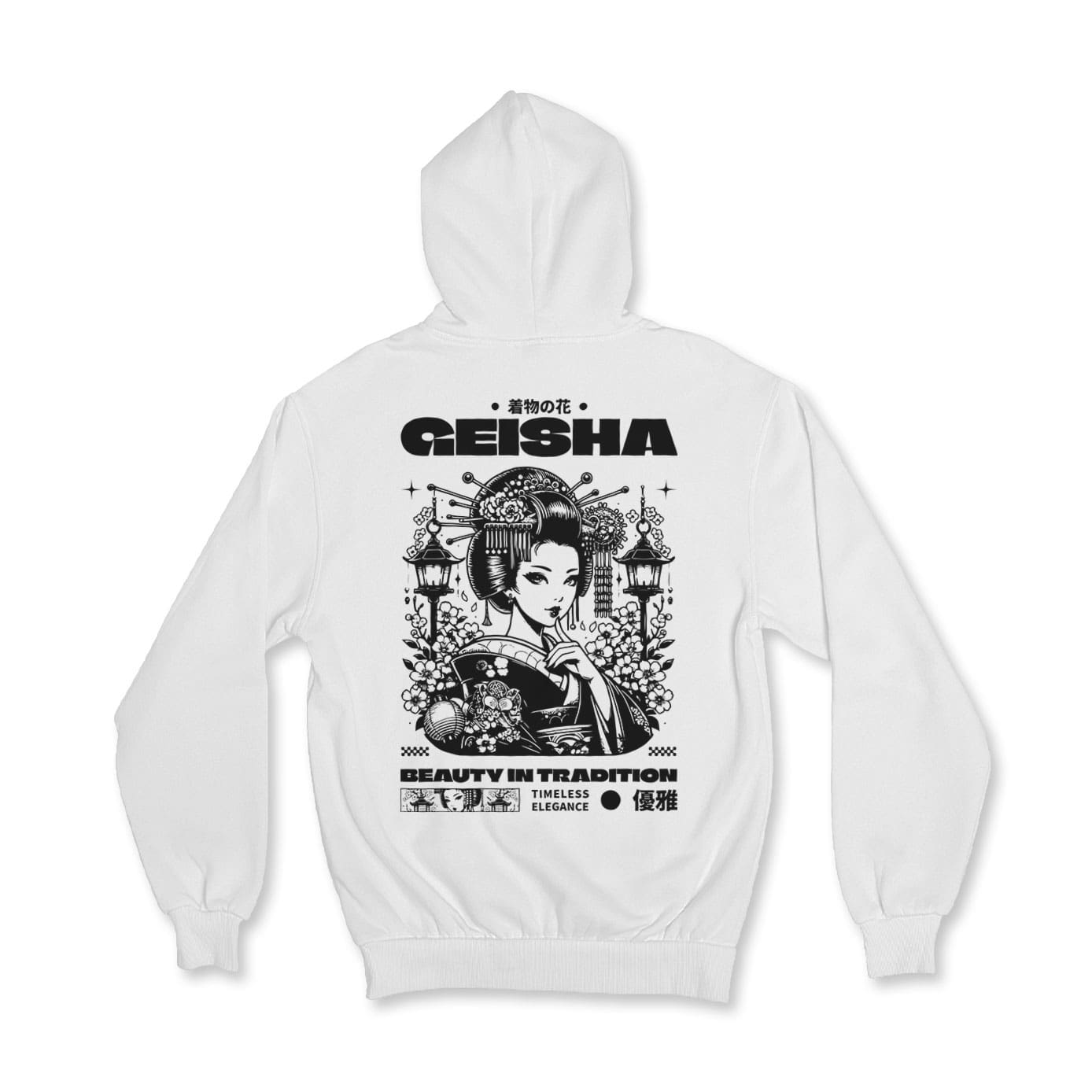 Moleton Ziper Geisha Glamour Branco