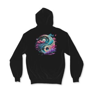 Moletom Zíper Yin & Yang preto