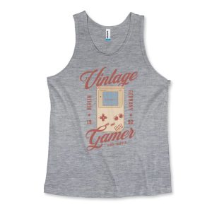 Regata Vintage Gamer cinza mescla