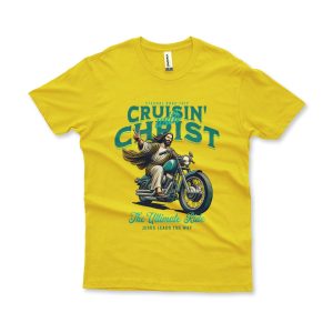 Camiseta Estonada Jesus Rider amarelo canário