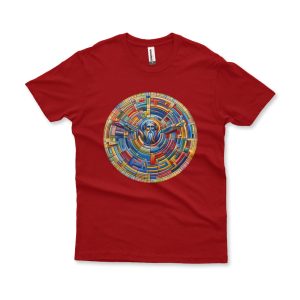 Camiseta God is a DJ vinho