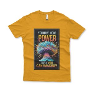 Camiseta More Power amarelo ouro