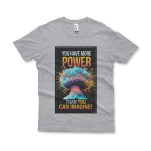 Camiseta More Power cinza mescla
